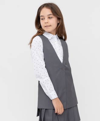 Жилет серый Button Blue, школьная форма для девочек  фото, kupilegko.ru